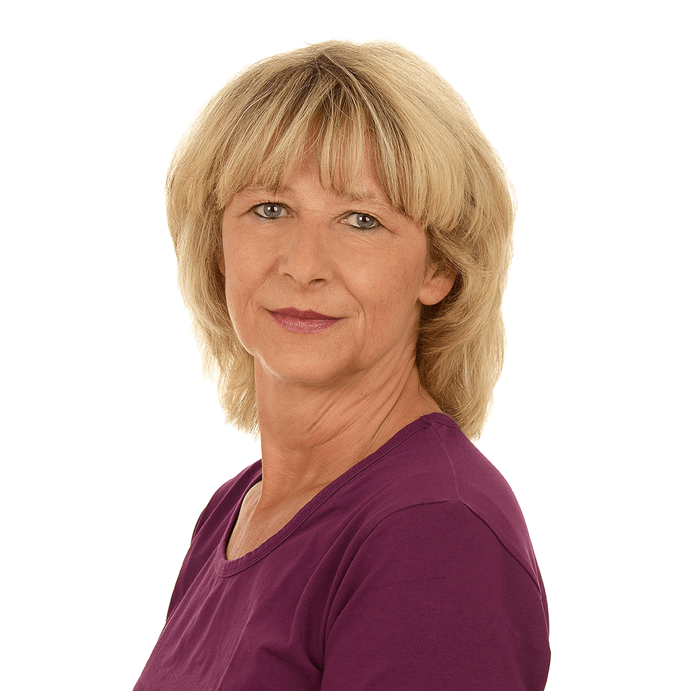 Freundliches Profil Bild von Frau Heike Gottschall im Lila Praxis Design